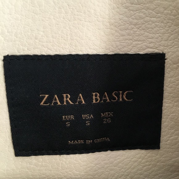 Zara Cream Faux Leather Jacket - Picture 8 of 11